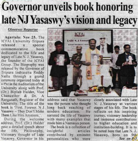 Commemorative Book Release Ceremony in Honour of Late N. J. Yasaswy