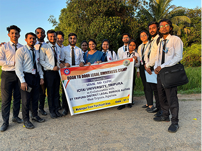 Door to Door Legal Aid organized by Legal Aid Clinic, Faculty of Law, ICFAI University, Tripura in collaboration with West Tripura District Legal Service Authority, Agartala