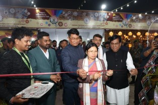 Inauguration of the ICFAI University Tripura stall at the Industry Fair