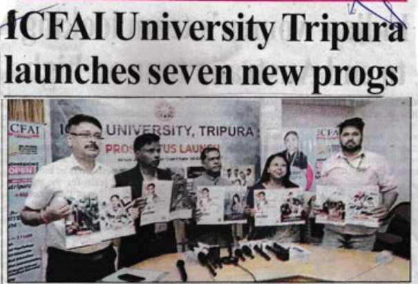 The ICFAI University, Tripura released UG and PG programmes prospectus for the AY: 2025-'26.